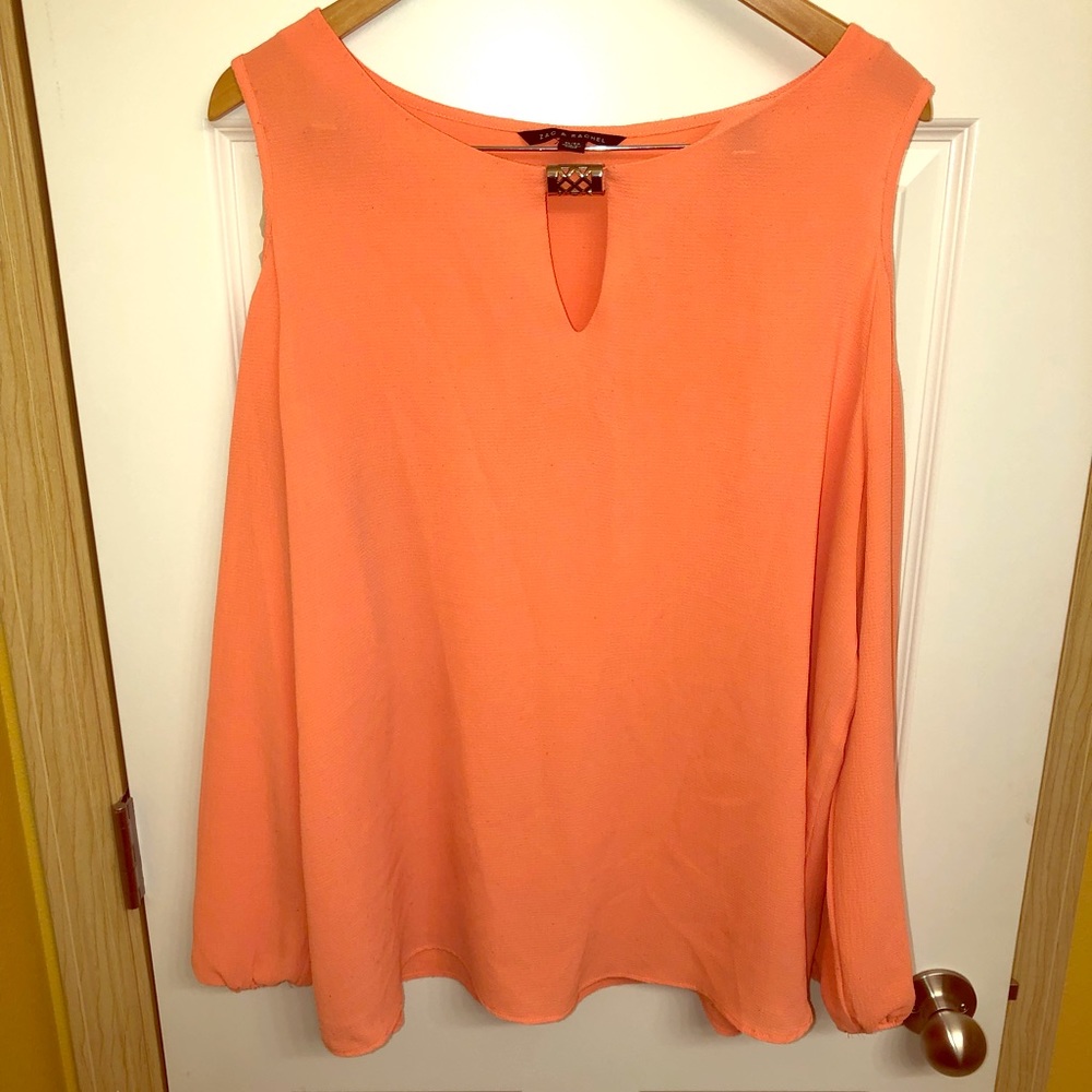 Orange XL cold shoulder Zac & Rachel blouse